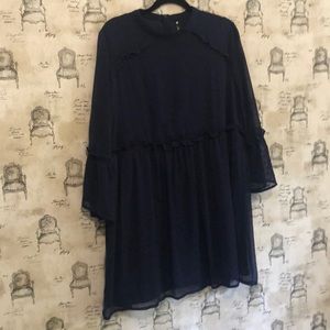 Navy Cocktail Shift Dress